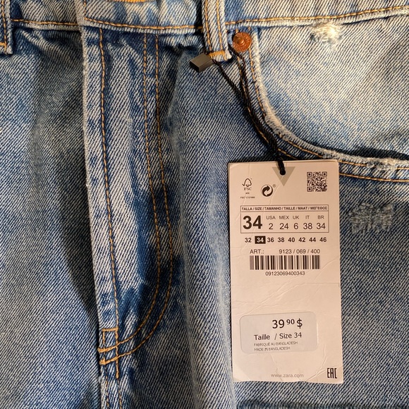 zara high rise curved shorts - Picture 3 of 3